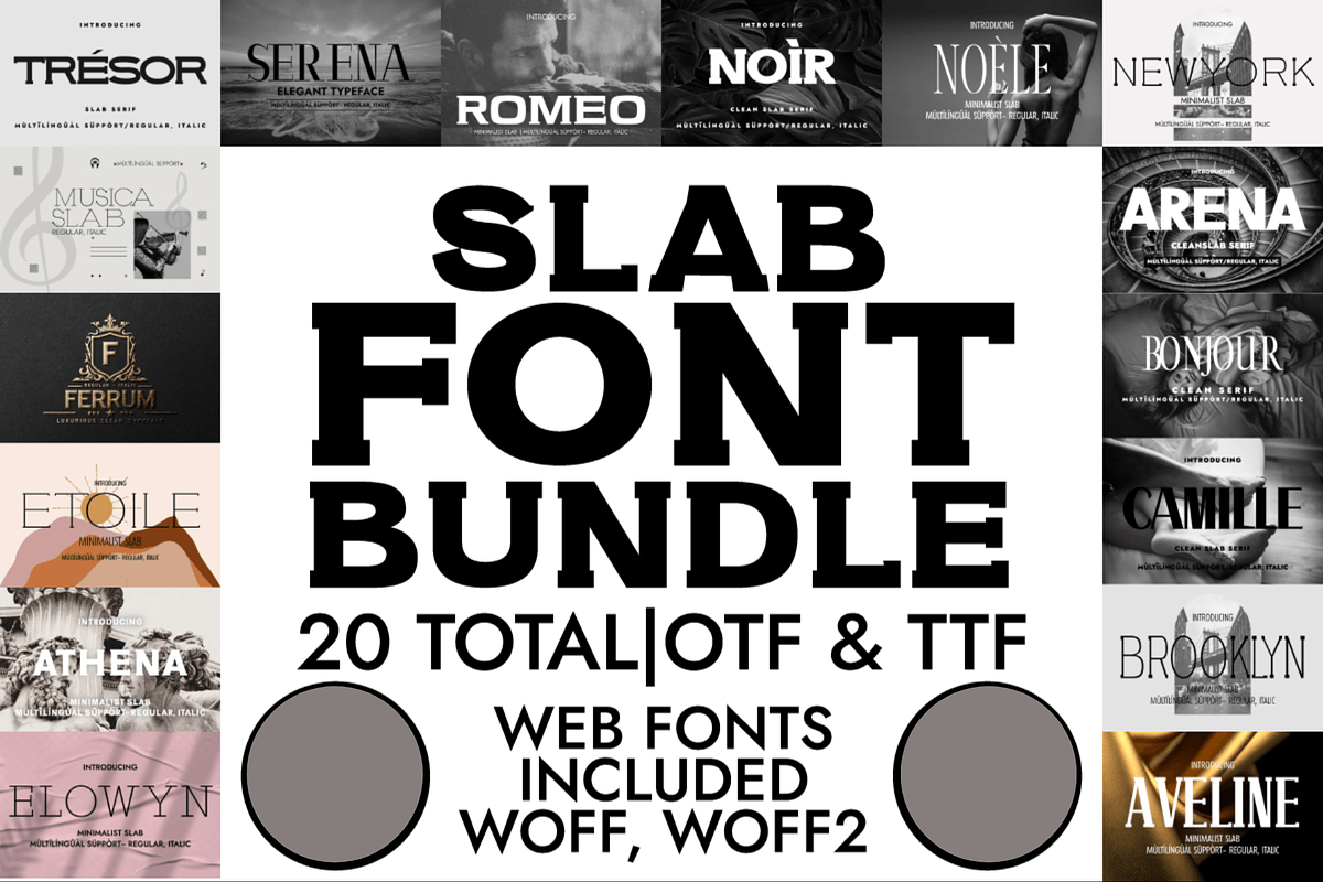 Slab Serif Font Bundle, a Serif Font by shopcosm