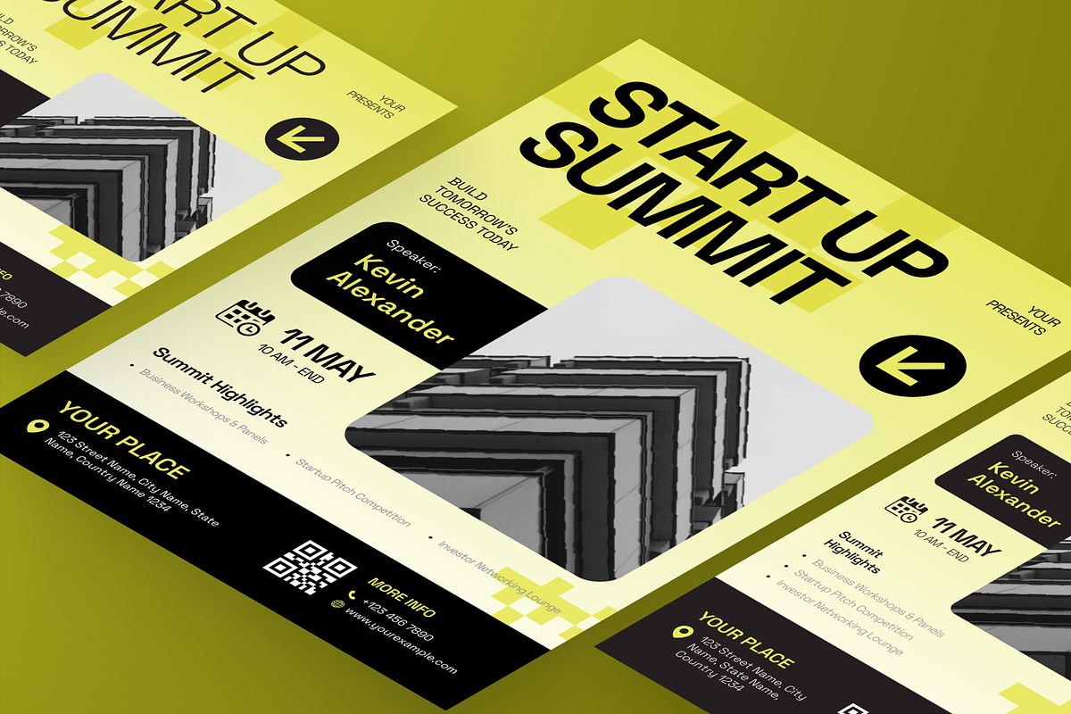 Startup Summit Flyer Set, a Flyer Template by Annora Studio (Photo 5 of 6)