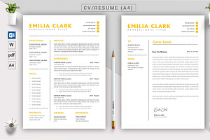 CV Resume Word Docx Template