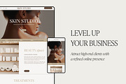 Squarespace Beauty Salon Esthetician, a Squarespace Template by Studio Marmotte (Thumbnail 2 of 6)