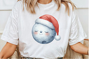Christmas Sleepy Moon Clipart PNG, a Seasonal Illustration by Rose Art (Thumbnail 3 of 6)