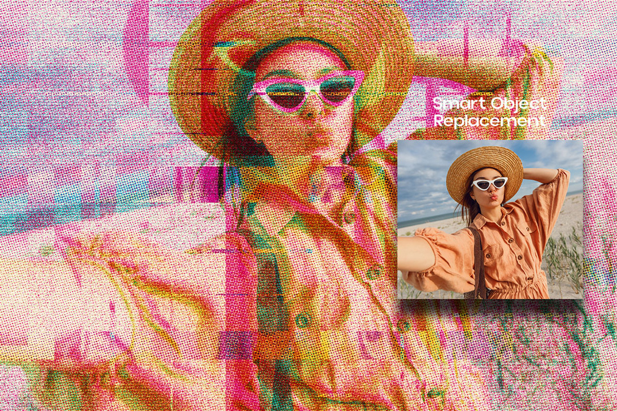Matrix Halftone Glitch Photo Effect, a Layer Style Add-On by iDoodle Studio (Photo 2 of 3)