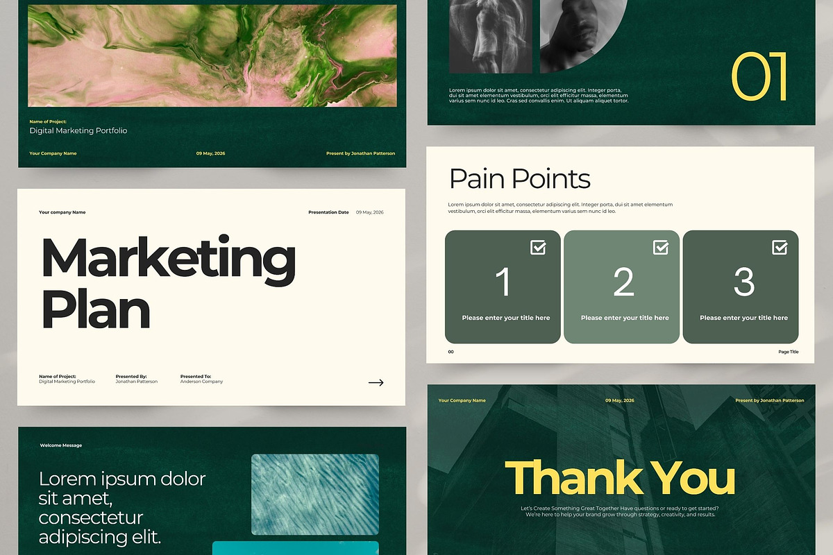 Marketing Plan Presentation Template preview 3