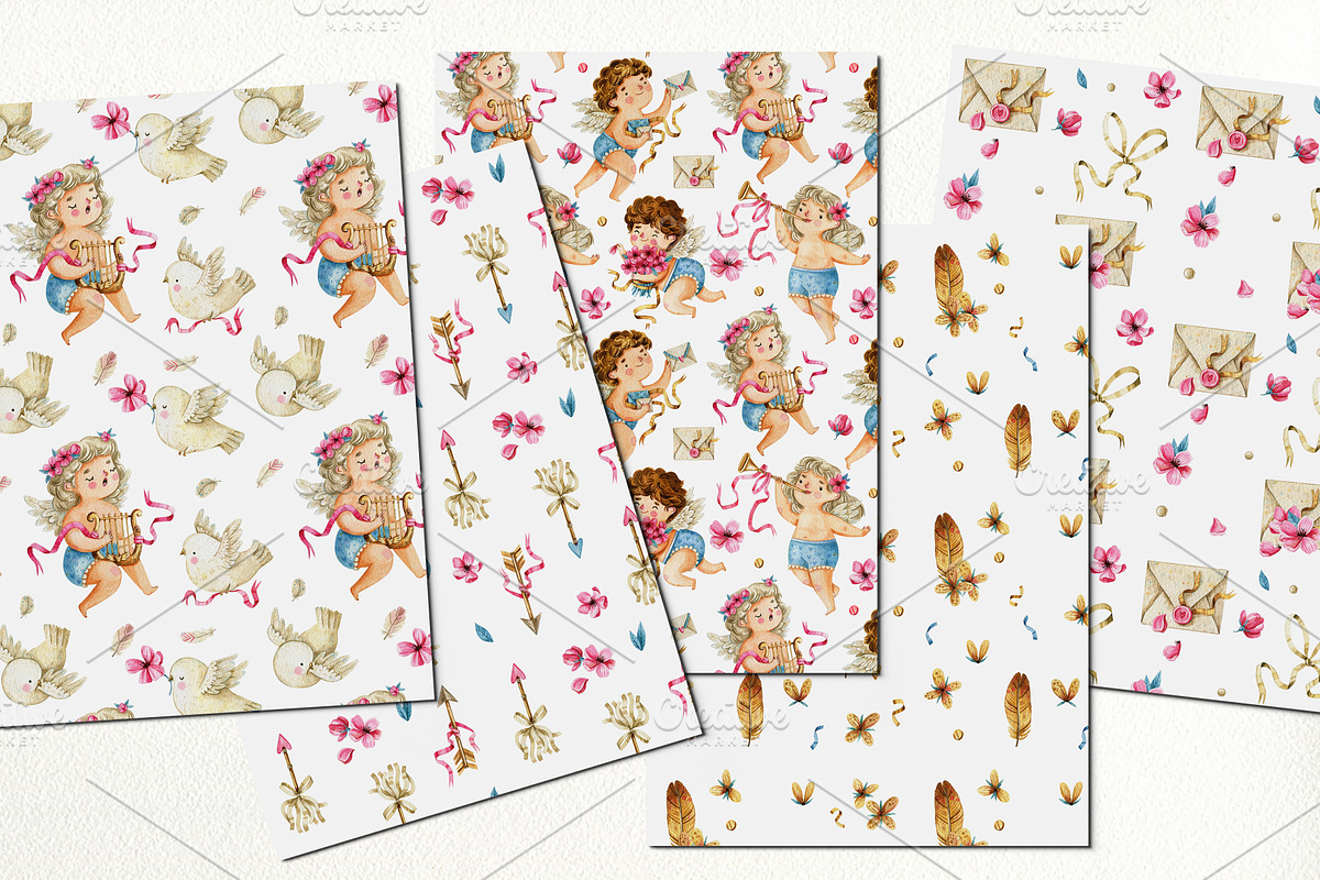 Valentine's Day Cupids and Doves, an Illustration by babenkoirusa (Photo 8 of 12)