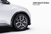 Retro Electric Hatchback Mockup Set, an Advertising Mockup by Halal Graphic Studio (Thumbnail 4 of 16)