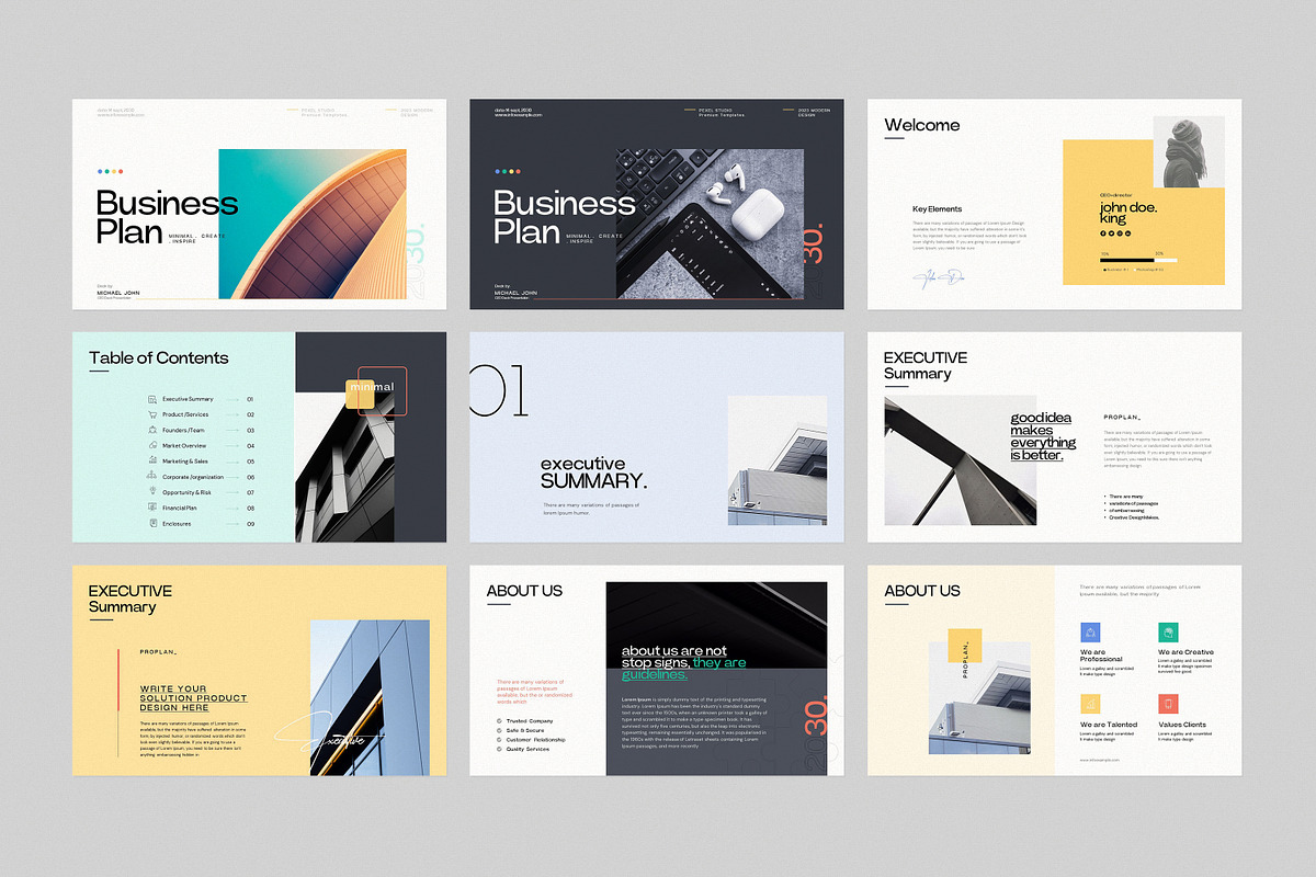 Business Plan PowerPoint Template, a Presentation Template by GoldenPixelStudio (Photo 10 of 29)