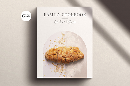 Minimal Recipe Book Template CANVA