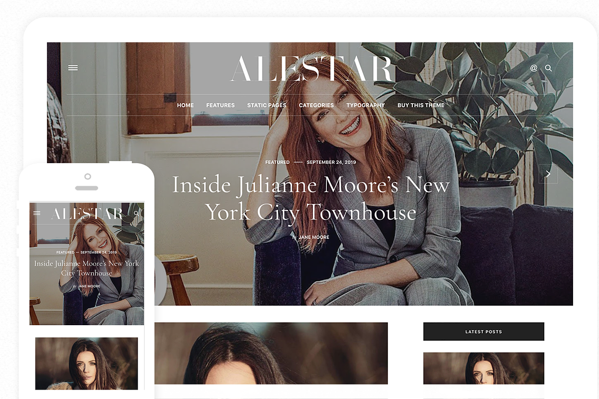 Responsive Blogger Template -AleStar, a Websites & App Template by ThemeShine (Photo 1 of 3)