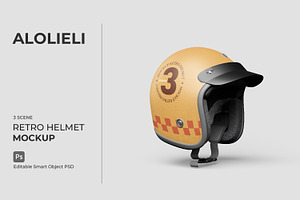 Retro Helmet Mockup – Vintage