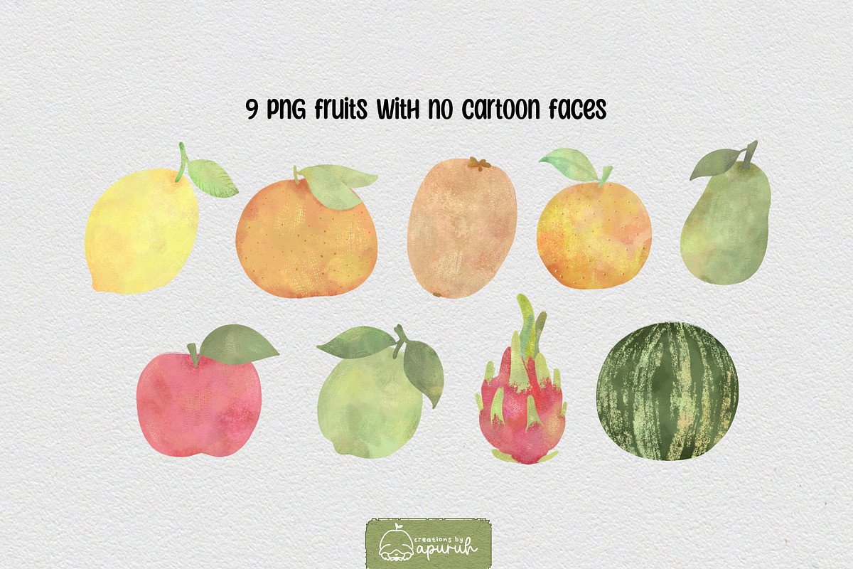 Pastel Fruits Watercolor Clipart, a Food Illustration by creationsbyapuruh (Photo 6 of 9)