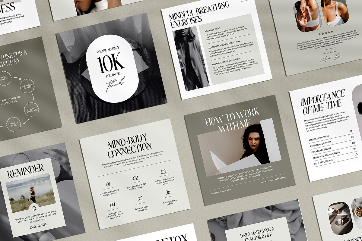 Wellness Coach Instagram Bundle, a Social Media Template by Amaré Creative (Photo 5 of 5)
