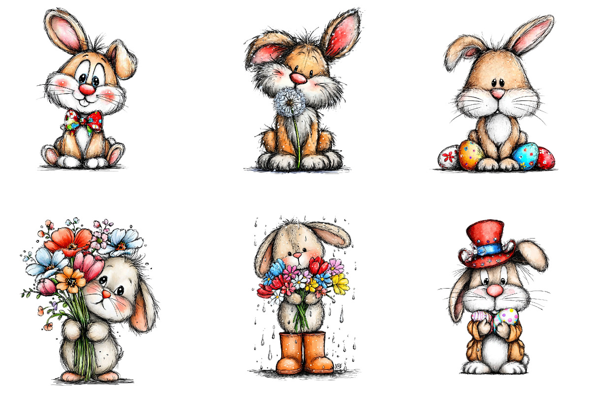 Cute Cartoon-Easter Clip-art Png, an Illustration by CreationArt (Photo 6 of 6)