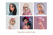 Girls Avatar Set, a Graphic by NadyaKo (Thumbnail 3 of 5)