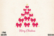 Coquette Pink Bow Merry Christmas, an Illustration by Designworld (Thumbnail 1 of 5)