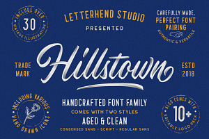 Hillstown Font Collection (+EXTRA), a Script Font by Letterhend Studio