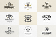 Farm Logos & Badges Vintage Style, a Branding & Logo Template by Vasya Kobelev (Thumbnail 5 of 11)