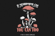Funny Motivational Mushroom Quote, an Illustration by SharpMarketplace (Thumbnail 1 of 5)