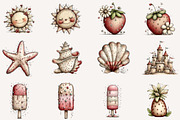 Whimsical summer Clipart, an Illustration by Designworld (Thumbnail 2 of 5)
