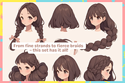 Procreate Ultimate Hair Brushes, a Brush Add-On by Cozy Brushery (Thumbnail 7 of 10)
