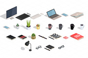 Workspace VECTOR isometric icons, a Finance Illustration by Natalka Dmitrova art (Thumbnail 9 of 16)