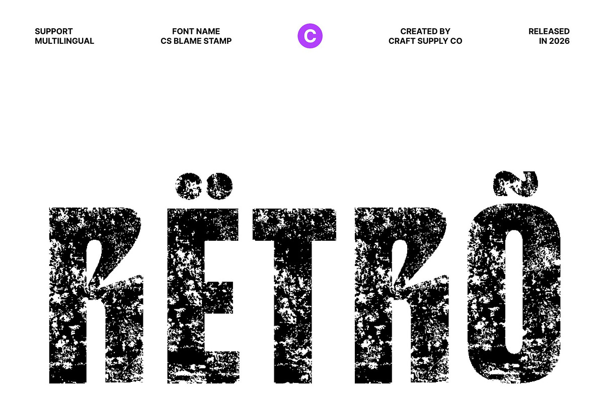 CS Blame Stamp, a Sans Serif Font by Craft Supply Co. (Photo 4 of 8)