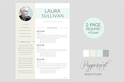Resume Template + Cover Letter  WORD, a Resume Template by PAPPERMINT RESUME STUDIO (Thumbnail 1 of 4)