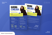 Blue Green Modern Corporate Resume, a Resume Template by Annora Studio (Thumbnail 1 of 6)