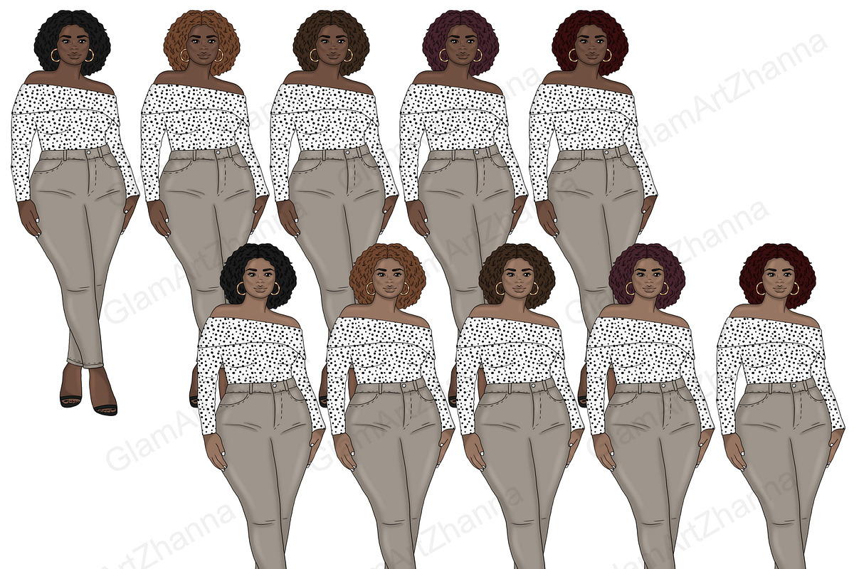 Blogger Girls Clipart, a Person Illustration by GlamArtZhanna (Photo 5 of 5)
