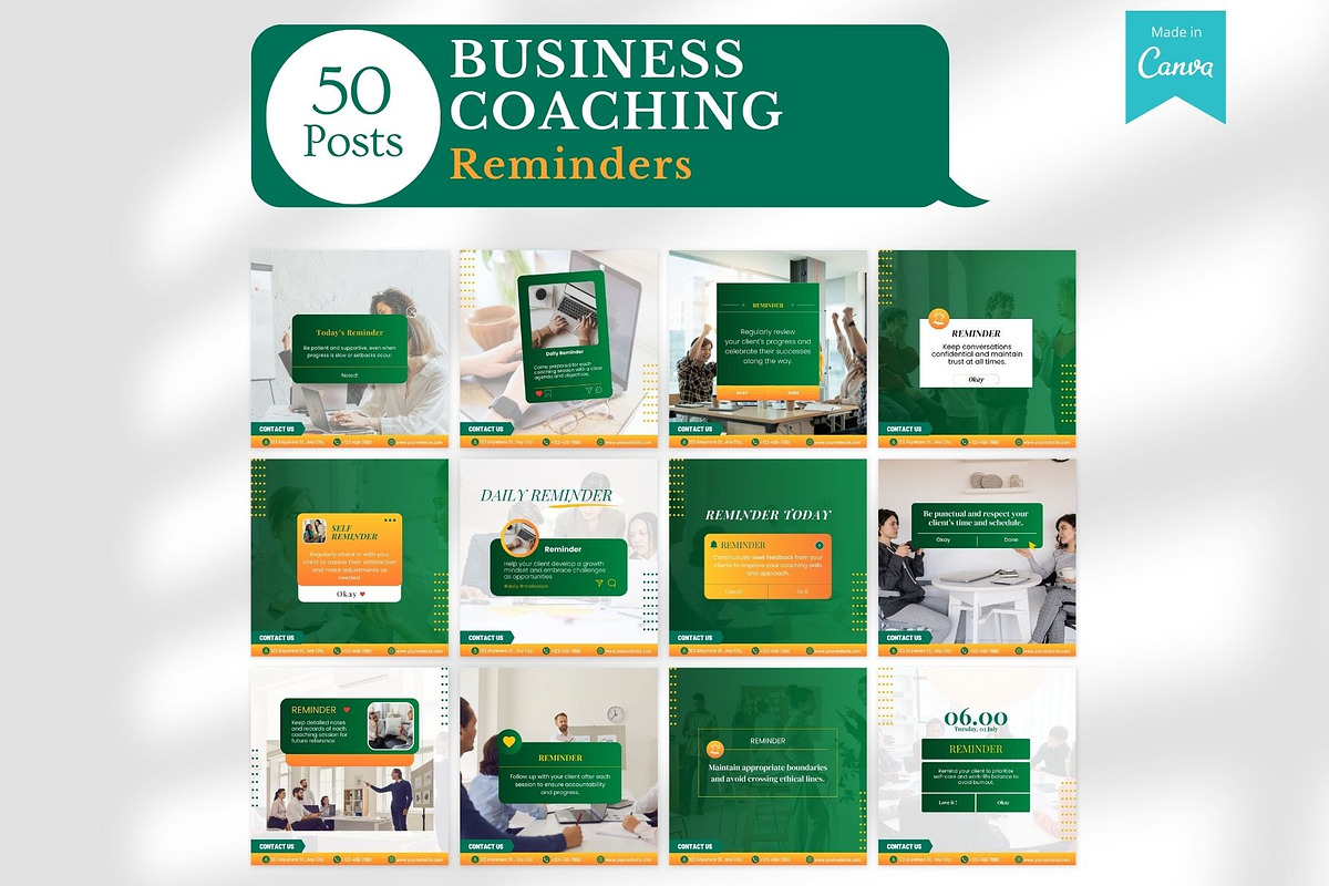 520 Business Coaching Canva Template, a Social Media Template by Viral Content Design (Photo 7 of 17)