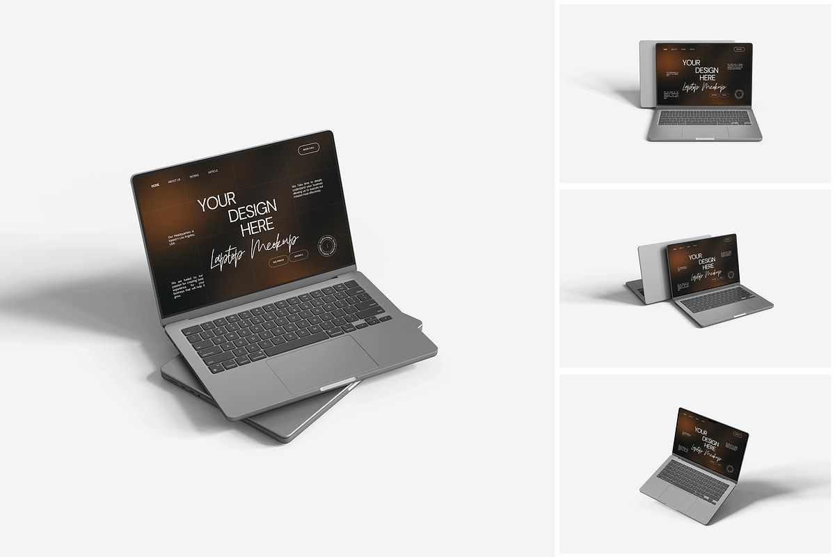Laptop Mockup, a Product Mockup by MrLetters (Photo 1 of 5)