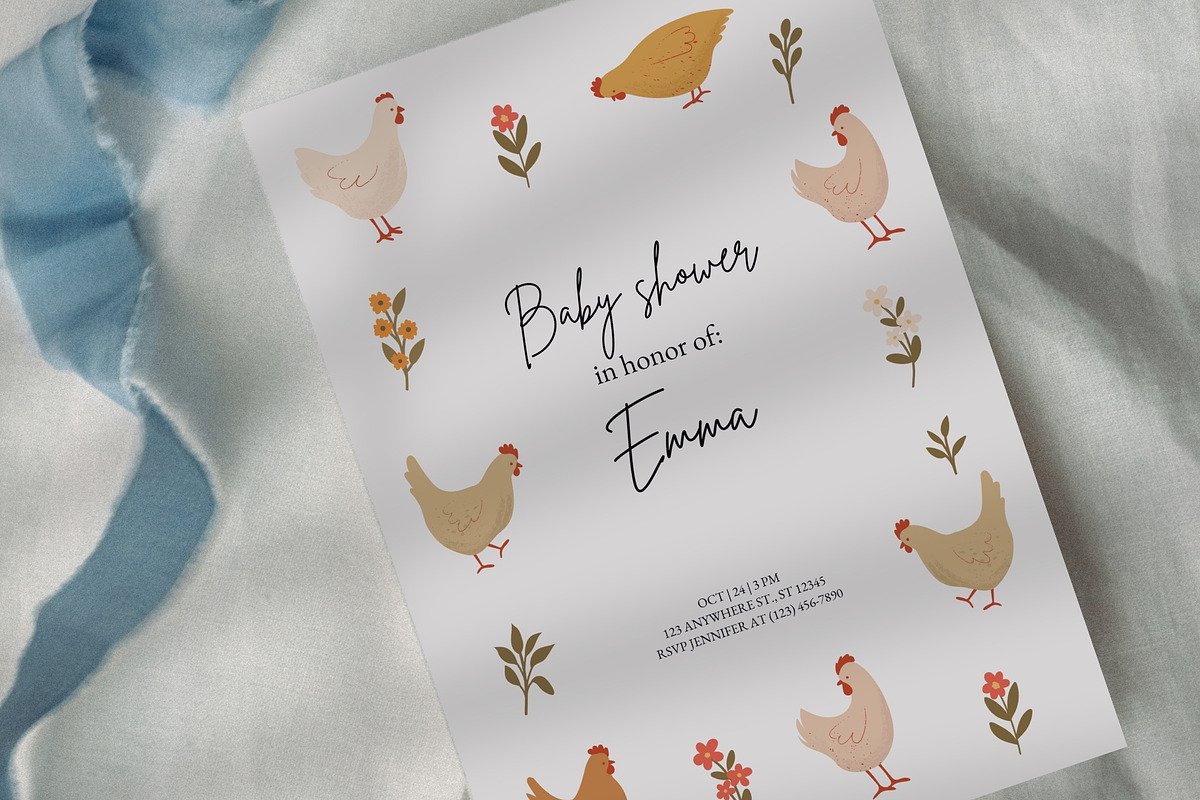 Cute Chickens & Florals Nursery Art, an Animal Illustration by Jenteva Art (Photo 10 of 16)