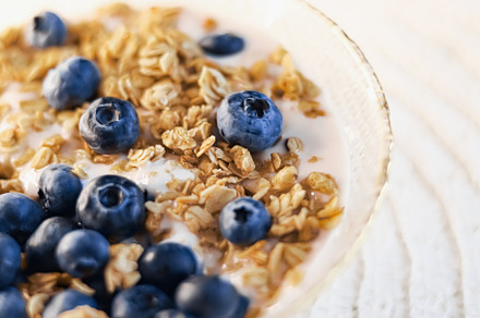 Breakfast idea and delicious food, breakfast cereal grains with, a Food & Drink Photo by Anneleven