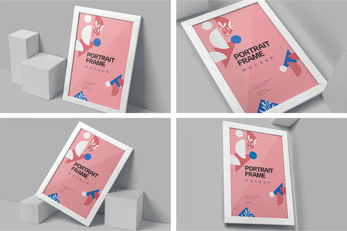 Portrait Frame Mockups, an Advertising Mockup by megostudi0 (Photo 1 of 6)