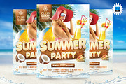 Summer Party Flyer Template, a Flyer Template by Briell Design (Thumbnail 1 of 2)