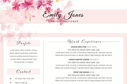 Water Color CV-Resume Template *C, a Resume Template by Showy68 Template (Thumbnail 4 of 5)