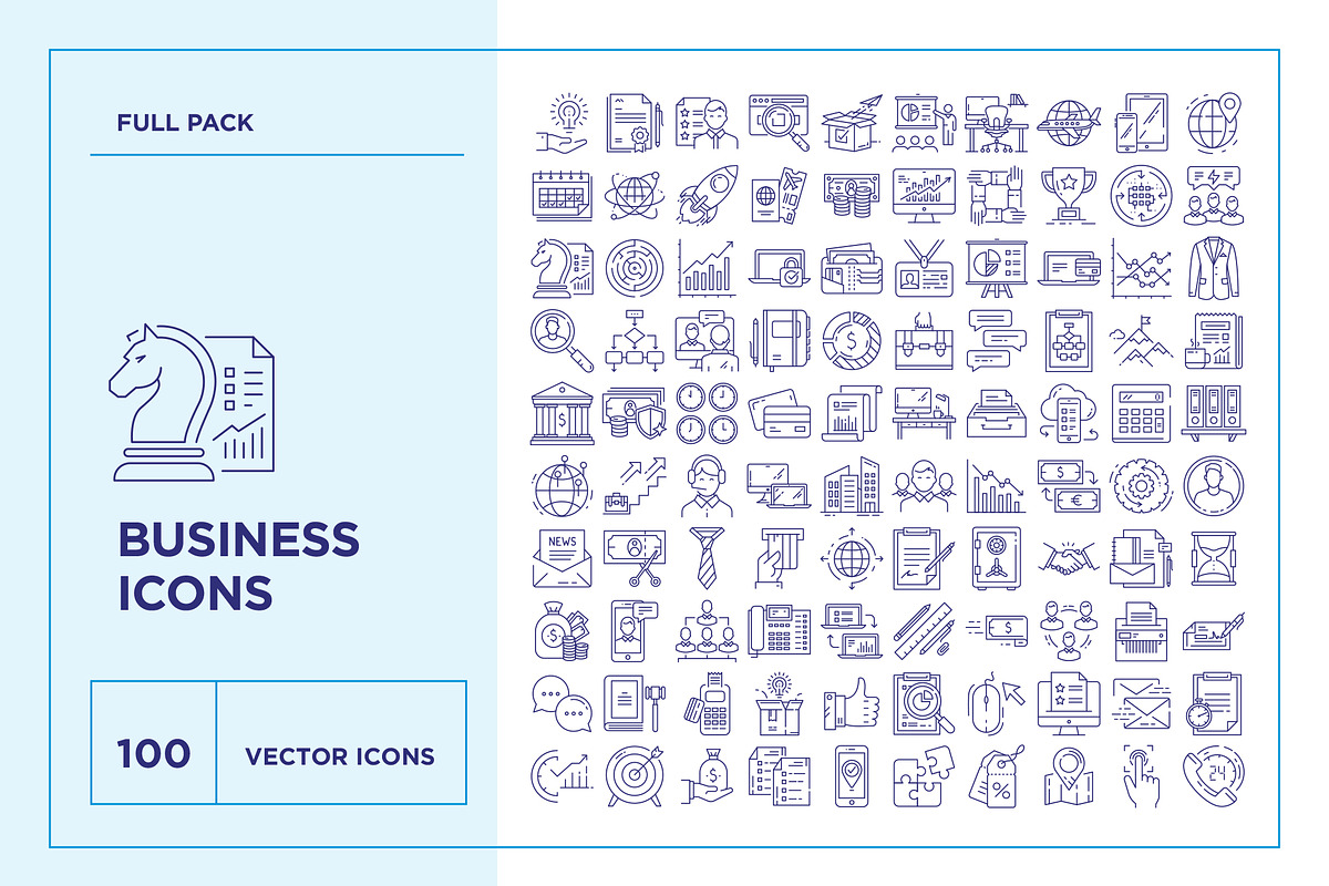 Business Line Icon Set, an Outline Icon by iStar Design (Photo 2 of 8)