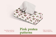 Pattern set Pink protea patterns, a Pattern Graphic by L- design studio (Thumbnail 2 of 6)