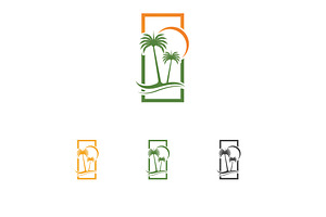 Palm tree coconut logo, a Graphic by LOGOCREATIVE