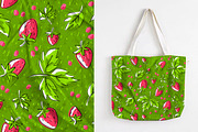 Strawberry seamless pattern, a Pattern Graphic by Melniklenart (Thumbnail 2 of 3)