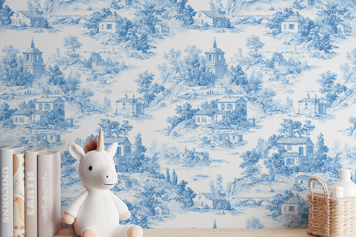 Toile Floral Seamless Patterns, a Pattern Graphic by Olya Creative (Photo 6 of 22)