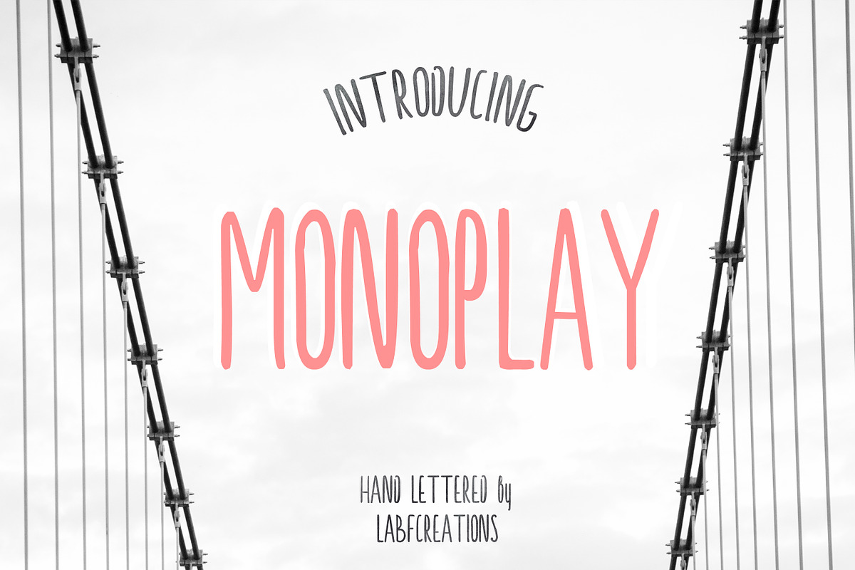 Monoplay. Sans Serif font preview 2