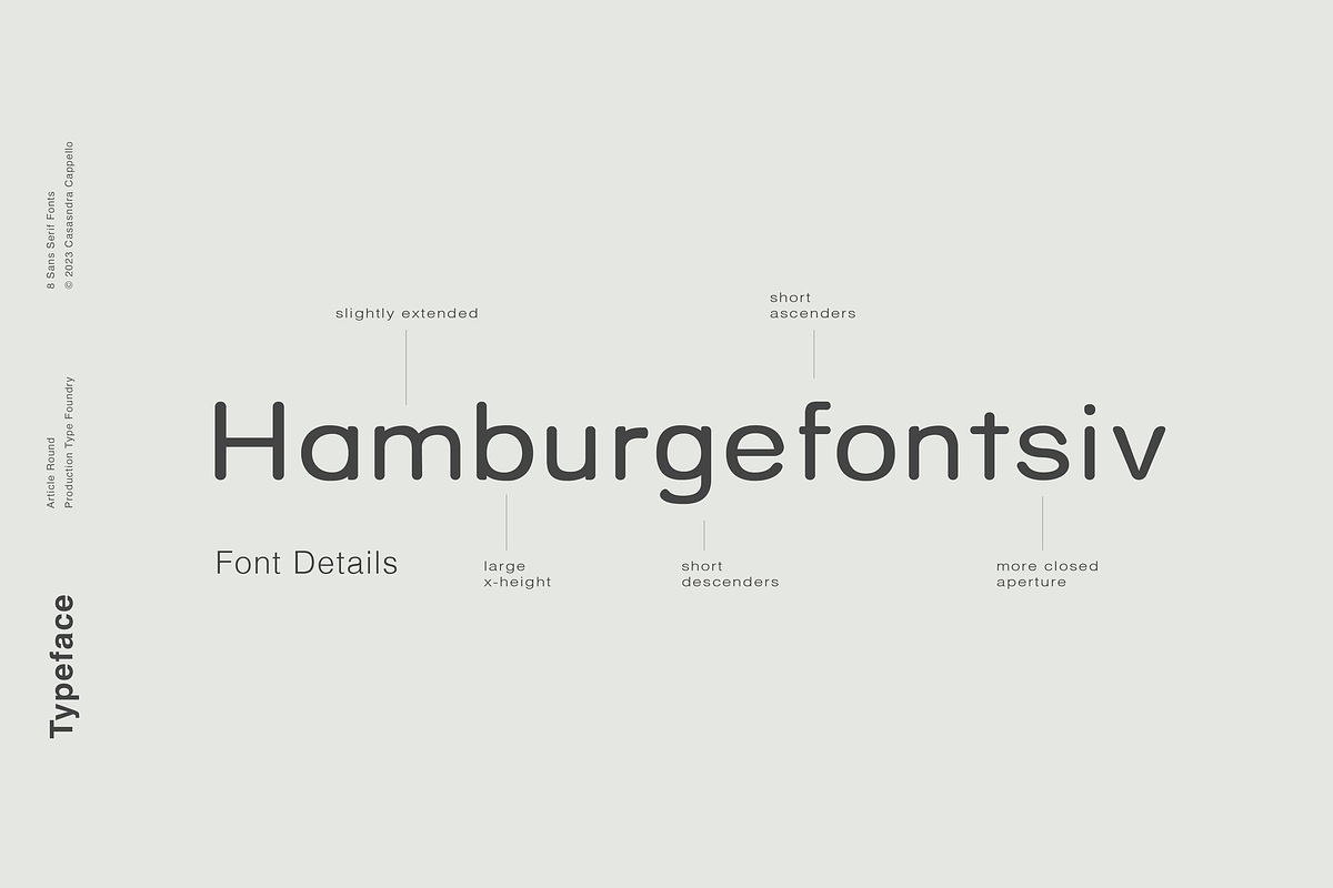 Article Round - A Geometric Typeface, a Sans Serif Font by Cassandra Cappello (Photo 4 of 8)