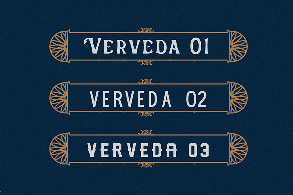 Verveda (3 fonts with extras), a Serif Font by Angin Studio (Photo 2 of 13)