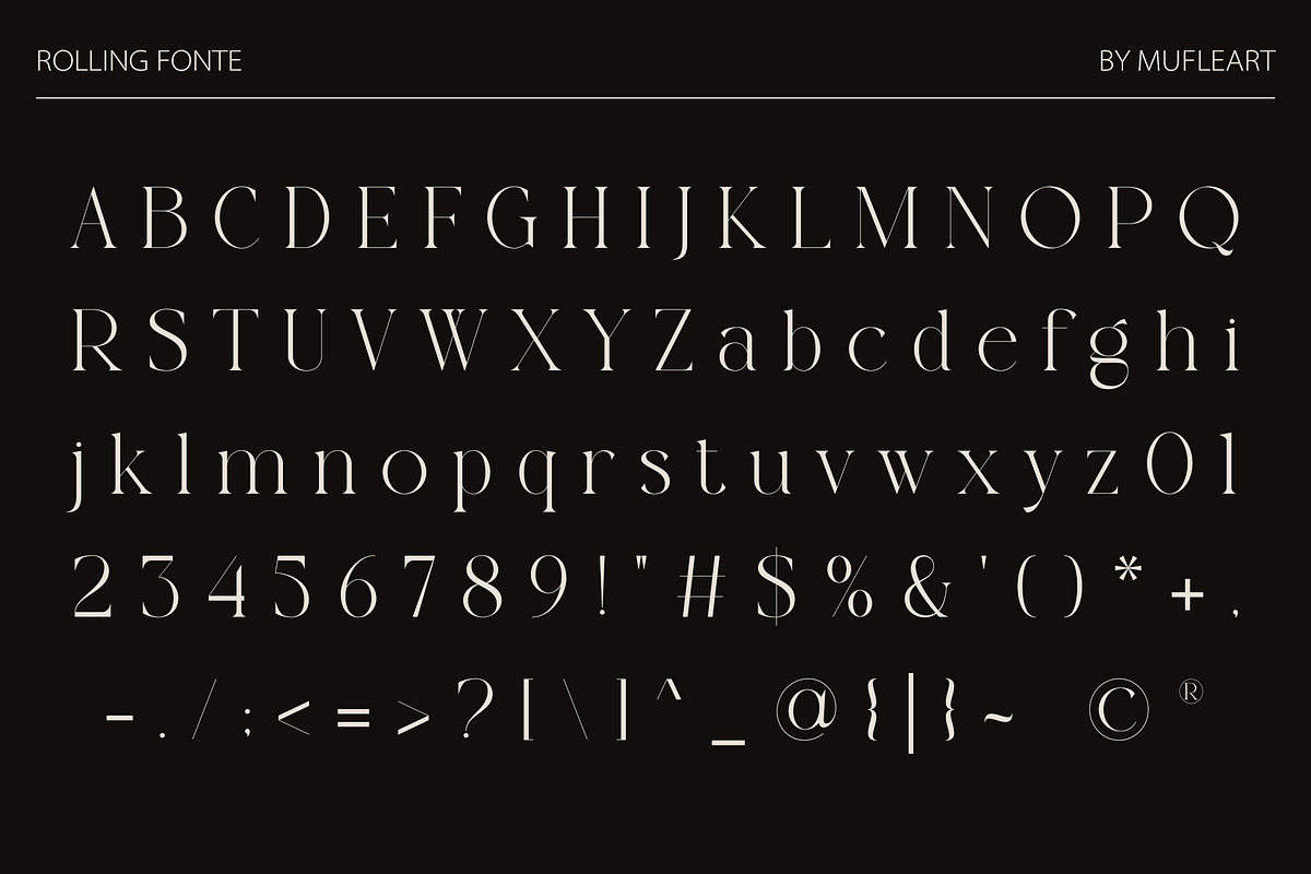 Rolling Fonte - Luxury Typeface, a Serif Font by Muflieart (Photo 4 of 12)