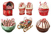 Cozy Winter Candy Cane Clipart, an Illustration by Daily.Designs (Thumbnail 4 of 4)