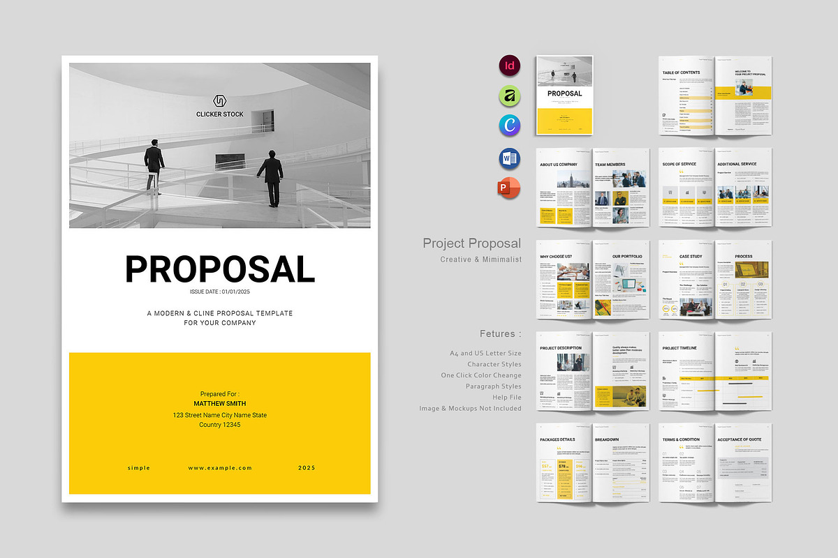 Project Proposal Template, a Brochure Template by ElvinPrint (Photo 1 of 9)