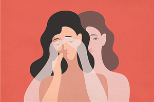 Self-deception concept, a Person Illustration by Good Studio