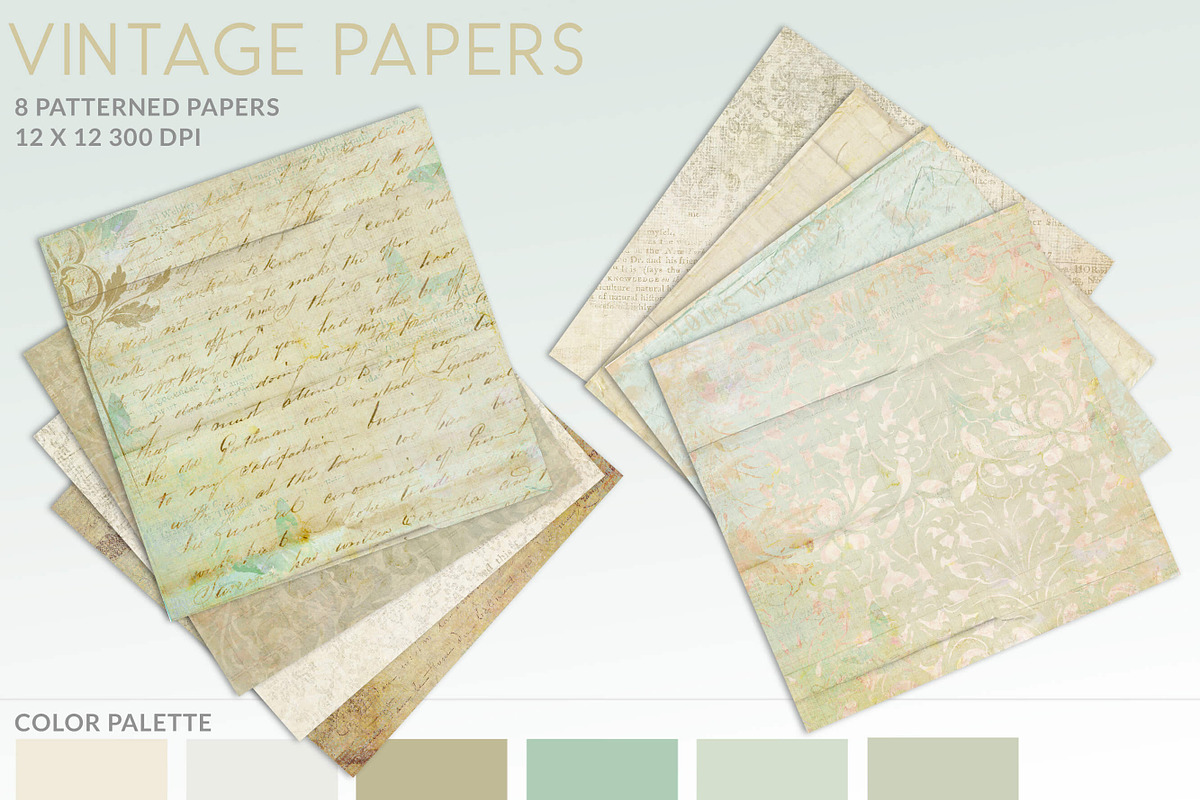 Vintage Scrapbook Paper Patterns preview 2