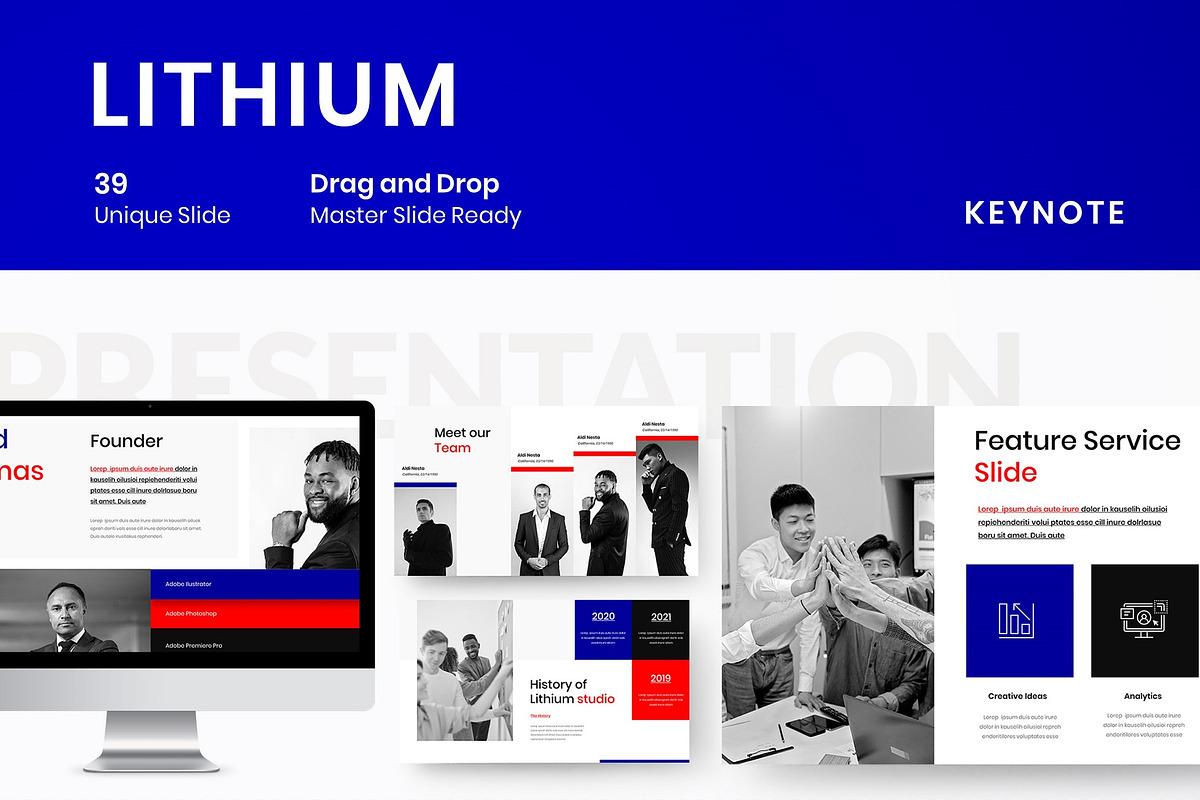 Lithium – Business Keynote Template, a Presentation Template by Dens Creative Studio (Photo 1 of 6)