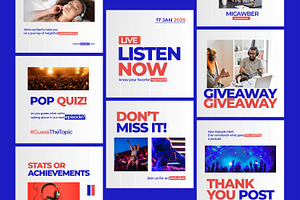 Podcast Social Media Post Template, an UI Kit Template by ContestDesign